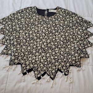 TORY BURCH Ditsy Floral Silk Taffeta Top